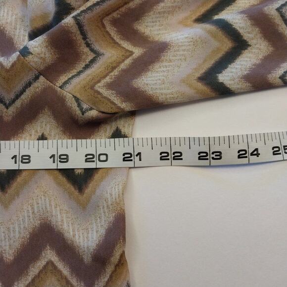 Maurices Striped Top Size Medium Brown Neutral Preppy Career Bohemian - Picture 4 of 8